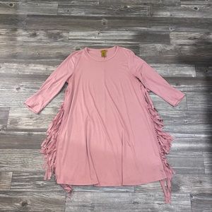 Wrangler Brand Blush Fringe Dress/Tunic